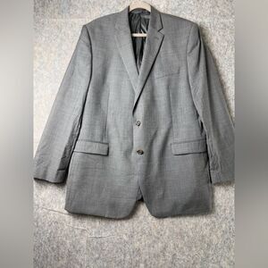 Lauren Ralph Lauren Blazer Mens 46L Gray Wool Sport Jacket Coat Two Button